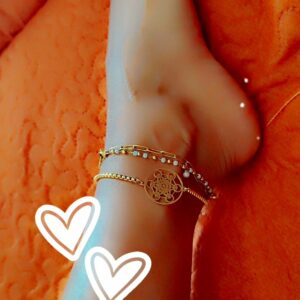 bracelet ou chaîne de pied metatron argent