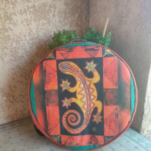 housse pour tambour chamanique 45 cm de diamètre 8 de profondeur.