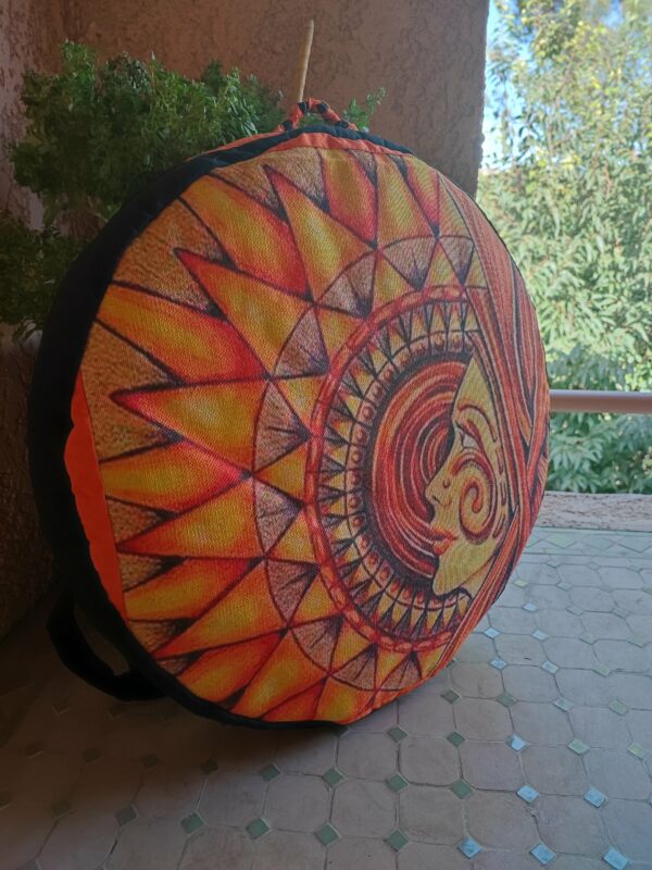 housse pour tambour chamanique 45 cm de diamètre 8 de profondeur – Image 3