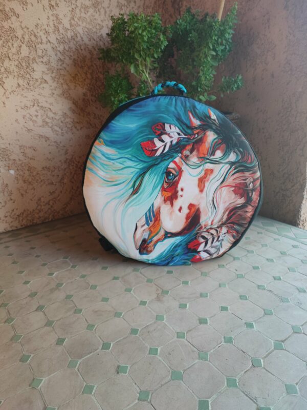 housse pour tambour chamanique 35 cm de diamètre et 8 de profondeur