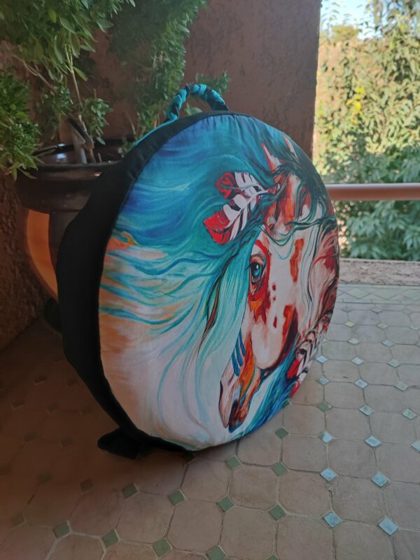 housse pour tambour chamanique 35 cm de diamètre et 8 de profondeur – Image 2