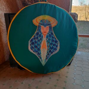 housse pour tambour chamanique 45 cm de diamètre 8 de profondeur.